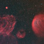 ぎょしゃ座の淡い星雲たち・ナローバンドで