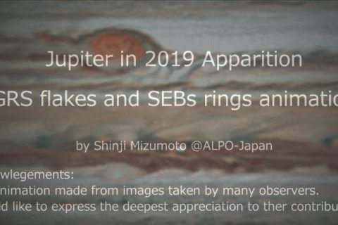 木星の大赤斑・半年間の変化